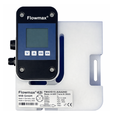 Medidor de flujo ultrasónico MIB Flowmax 42i de polipropileno para químicos agresivos.