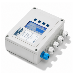 Consola de gestión de tanques FAFNIR VISY-Command con interfaz web para monitoreo remoto de inventarios y alarmas.