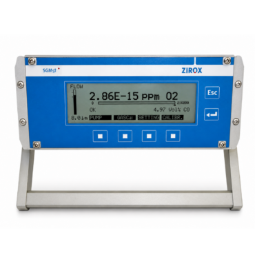 Analizador de oxígeno de precisión ZIROX SGM5T para medición de trazas en ppm y control de pureza de gases